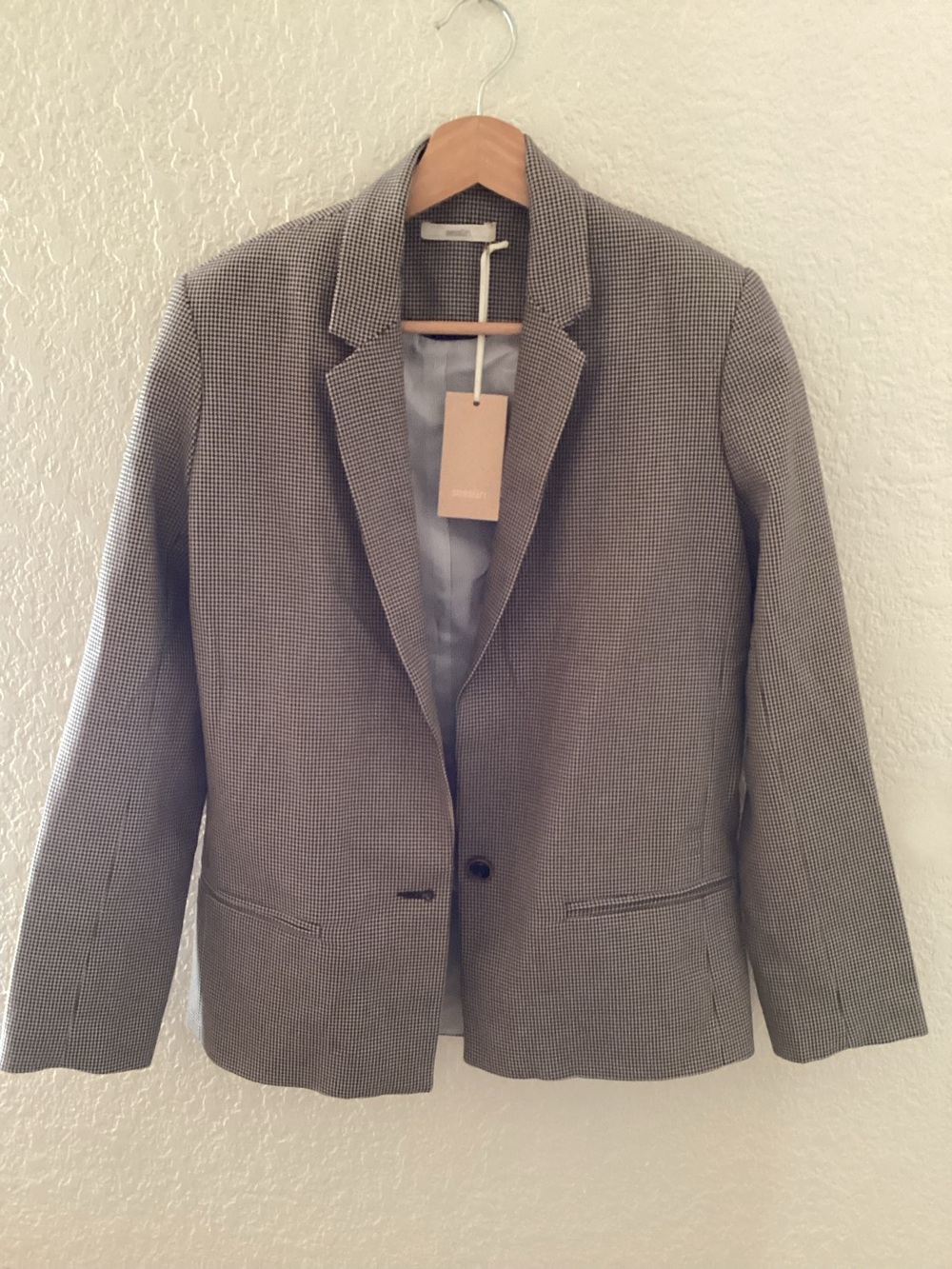 BNWT Sessùn Blissti French Houndstooth Structured Blazer